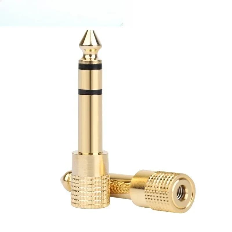 C2114 Audio Converter Head 3.5 Stereo Jack to 6.35 Headphone Adapter