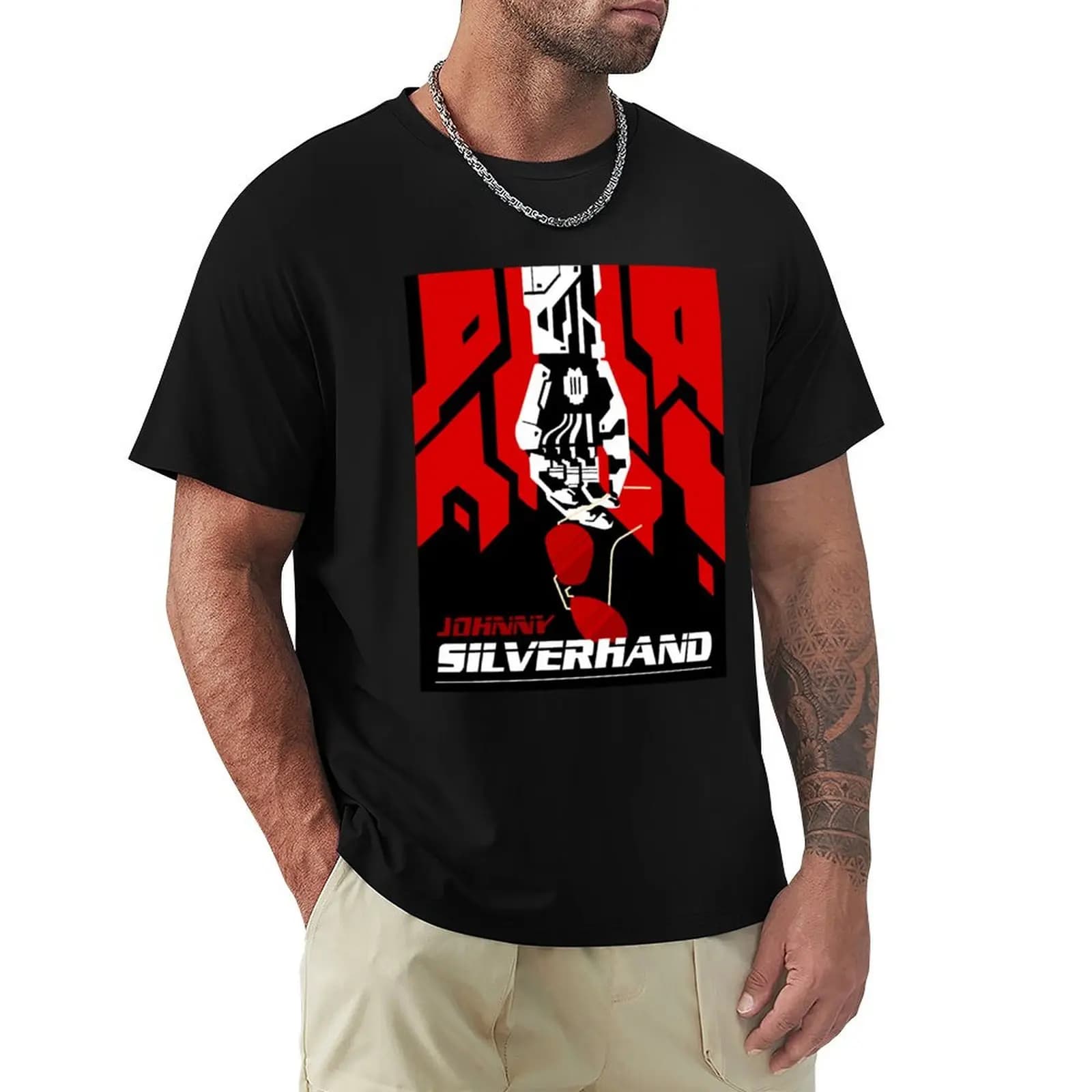 Day Gift Johnny Cool Silverhand T-Shirt animal prinfor boys affliction shirts anime shirts men