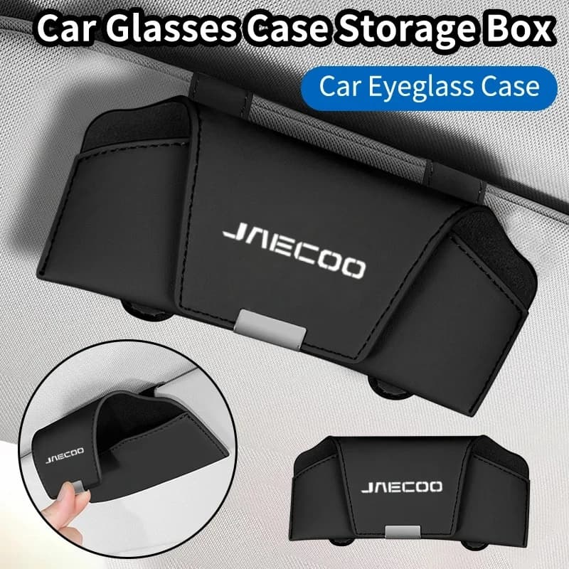 Car Sun Visor Eyeglass Case Sunglasses Storage Box Glasses Protector Case Microfiber Leather For Jaecoo J5 J7 J6 J8 J9