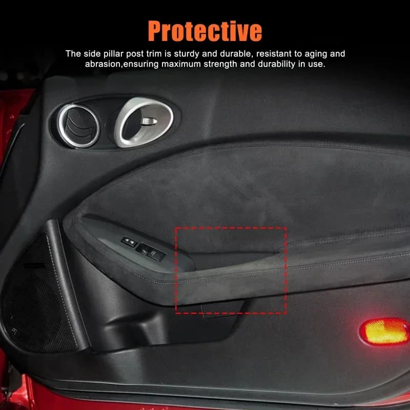 ABS black For Nissan 370Z Z34 2009-2020 Car door inner puller storage box mobile phone tray interior modification accessories