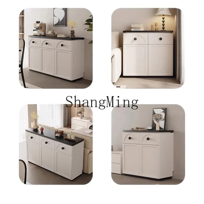 CL Cabinet Living Room Modern Simple Storage Decorative Entryway Cabinet Cream Style Sideboard Cabinet Restaurant Tea Storage