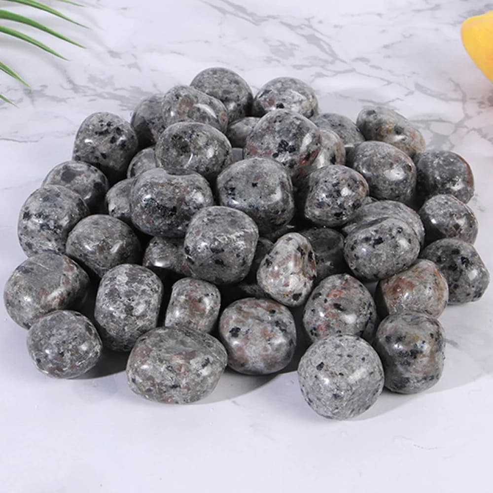 Natural Yooperlite Stone Polished Flame Stone Tumbling Rock Fountain Yard Flowerpot Home Decoration Glow By UV Reactive