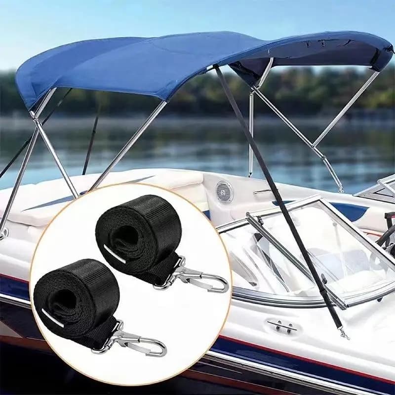 Wine Red 3-Bow Bimini Top Boat Sun Shade Canopy 25mm 6063 Aluminum Tube 600D Oxford Cloth