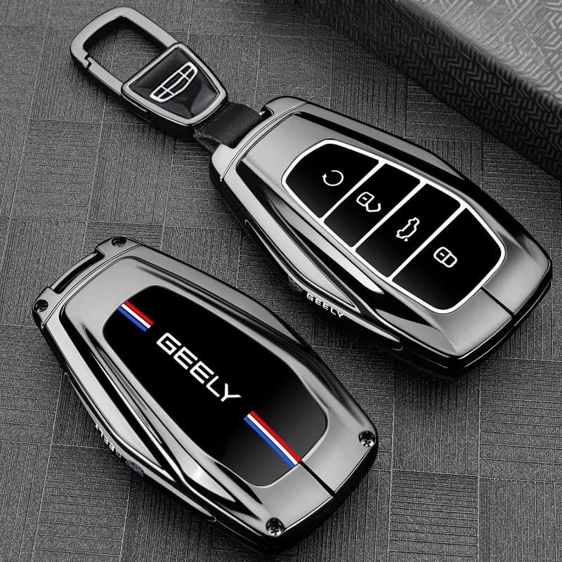 Premium Zinc Alloy Key Cover Case for Geely Xingyue L Cloudrise/Skyline Edition (2025) - Protective Key Fob Shell Key Bag Chain