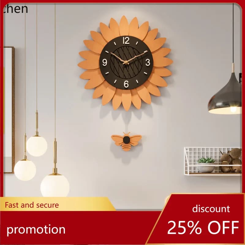 Zml wall clock - creative, minimalist, and stylish new design for living room. quartz wall clock, silent home decor