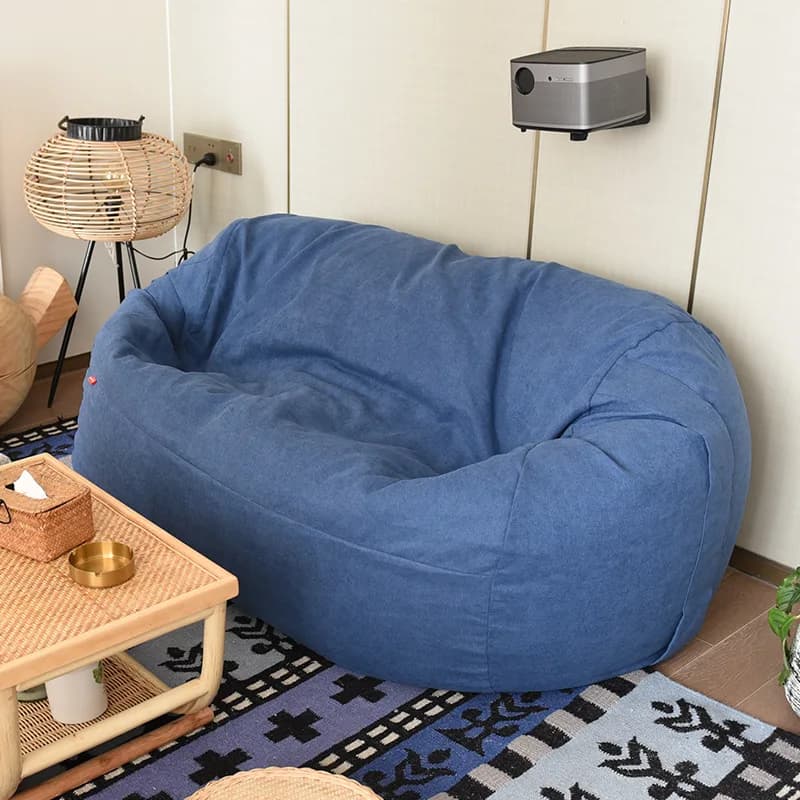 Minimalist Double Bean Bag Chair Italian Single Loveseat Frames Bean Bag Chair Lazy Armchair Divano Letto Furniture Home
