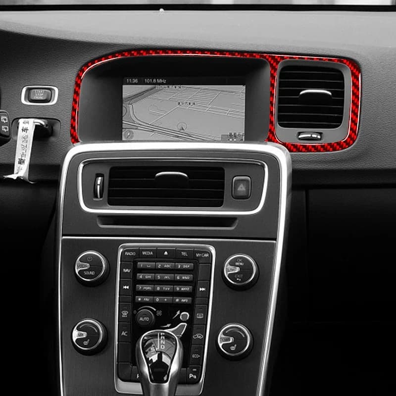 For Volvo V60 S60 Car Console Navigation Trim Frame High Quatity Auto Interior Navigation Decoration Cover Sticker Parts
