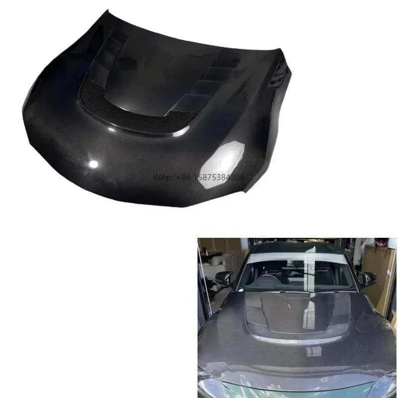 New Auto Exterior Accessories Carbon Fiber Engine Cover for A90 A91 2019 VRS Style Hood Includes Screws