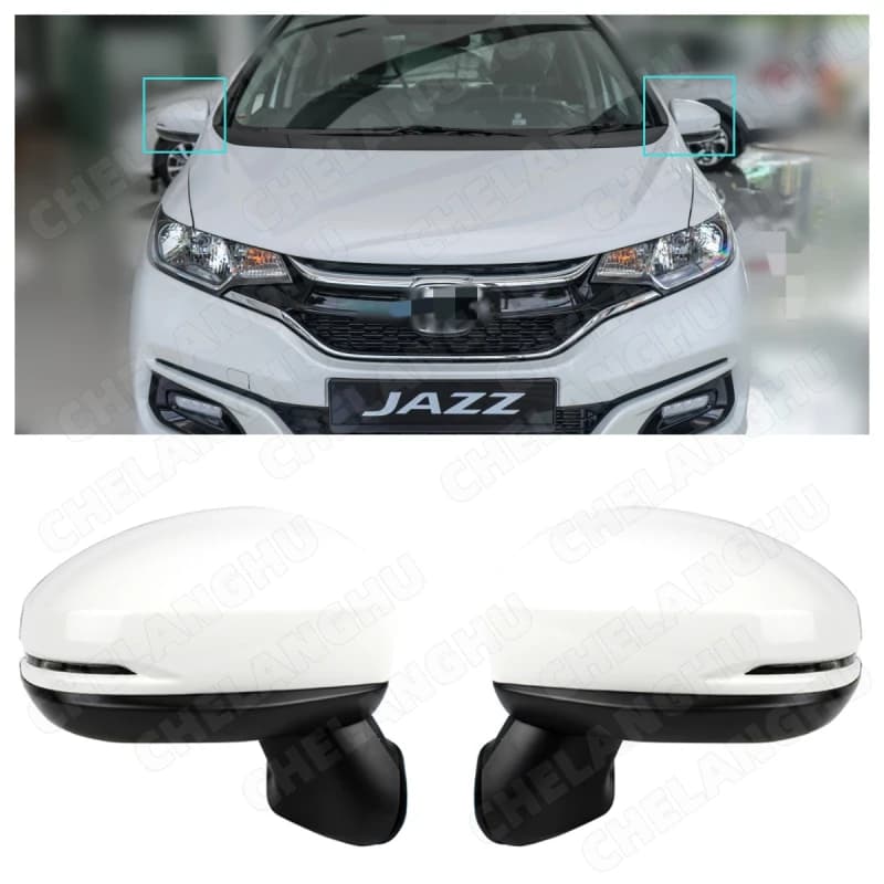 5PIN White Reversing Mirror For Honda Fit Jazz GK5 2016 2017 2018 2019 2020 European Version Rear Mirror Assembly Turn Light