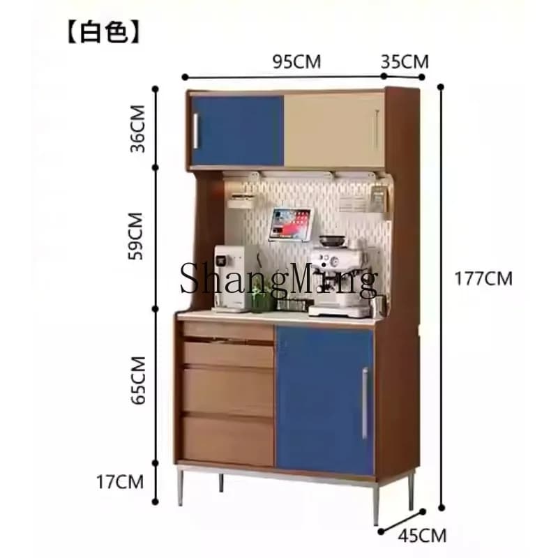 CL retro dining side cabinet integrated locker water dispenser tea solid wood color