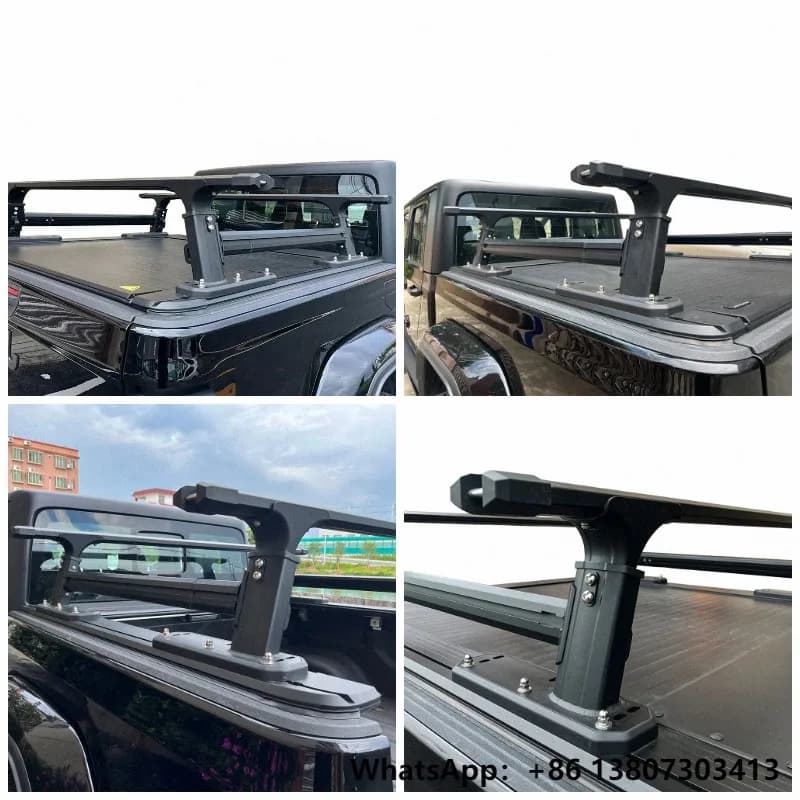 Adjustable Universal Truck Bed Ladder Rack Retractable Roll Bars Cargo Carrier Bracket for Pickup & Carrier Cage