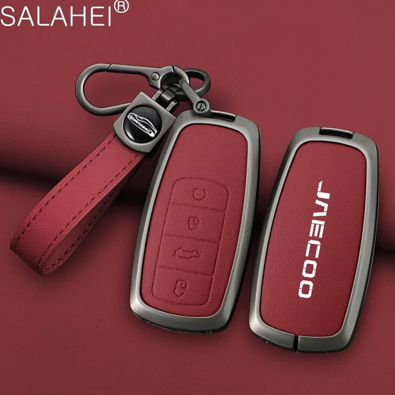 For Chery Jaecoo J7 J8 7 Tiggo 8plus 8 5 Plus 7pro Max Omoda 5 C5 Arrizo Zinc Alloy Leather Car Key Case Cover Protective Shell