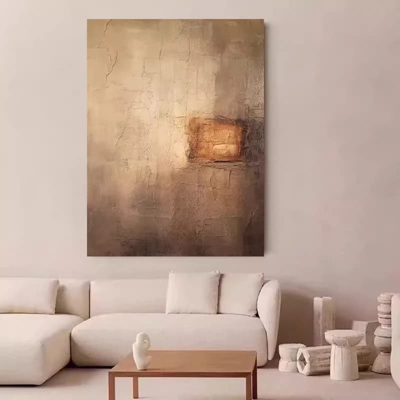 Hot Sale Blue Gold Home Decoration Picture Hand-Painted Oil Paintings Abstract Seascape Texture Canvas Painting Living Room Art