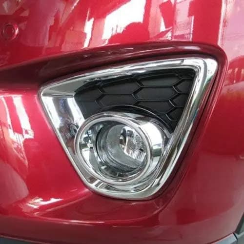 Premium Grade Chrome Front Fog Light Lamp Cover Trims for Mazda CX5 CX-5 2013-2015