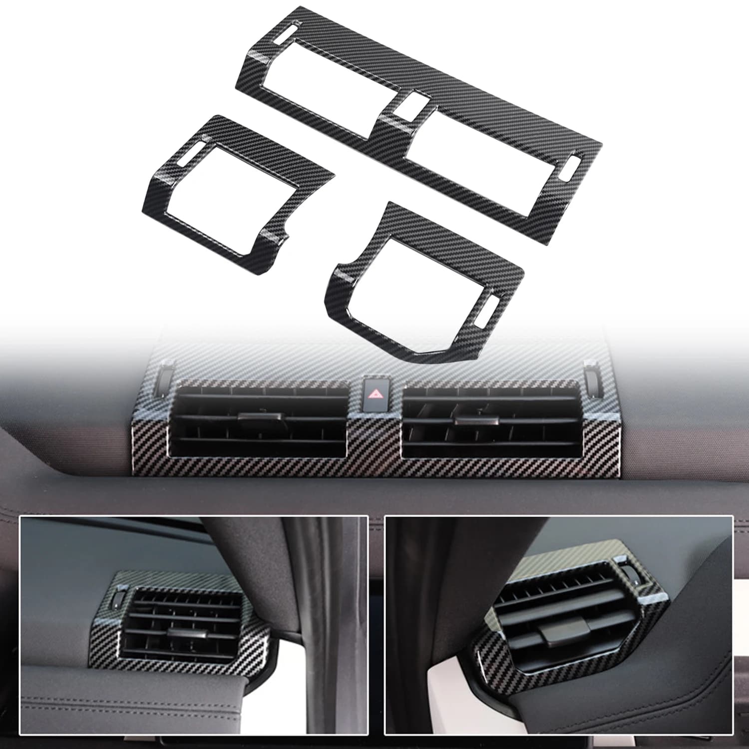 Only Fit LHD! Car Accessories For Land Rover Defender 110 2020 2021 2022 2023 ABS Interior Side A/C Air Vent Cover Trim 3pcs