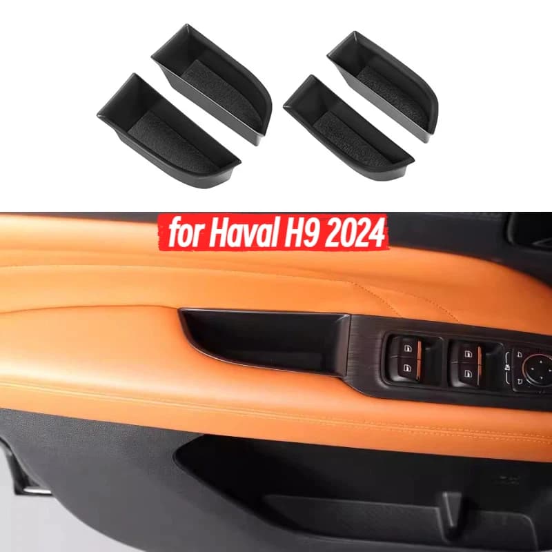 Auto Car Door Handle Storage Box Suitable for Haval H9 2024 Modified ABS Door Storage Box Car Interior Accessories
