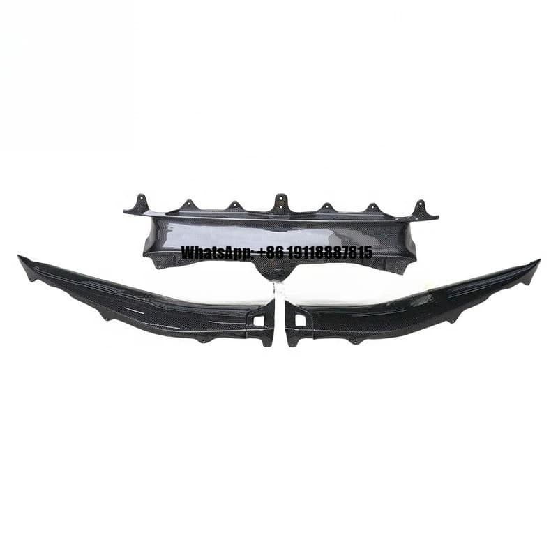 OEM Style Carbon Fiber Front Bumper Lip Spoiler for Ferrari 296 GTB Protection Guard Air Deflector Accessories