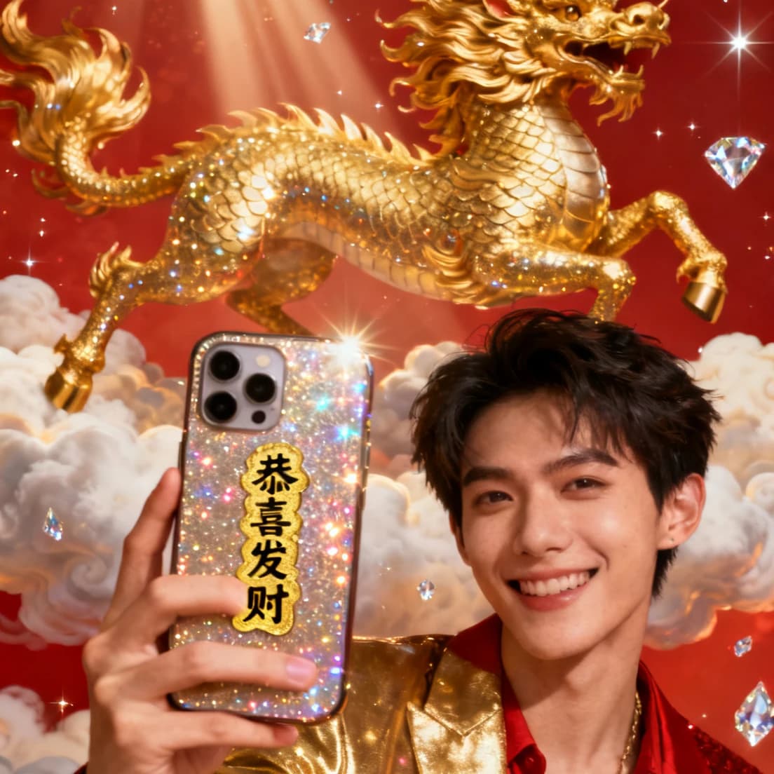 2026Feng Shui Amulets Punch Mobile Phone Stickers Resolve Door-to-door Invisible Sign Toilet Stairs Elevator Bedroom Household