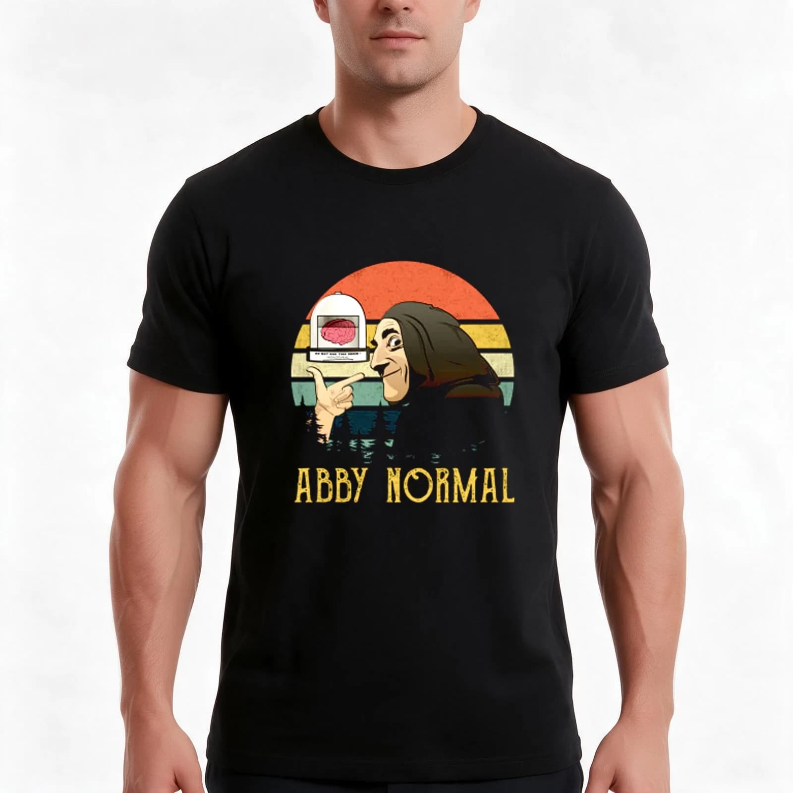 Do Not Use This Brain Abby Normal Sunset Shirt T-Shirt, Summer Casual Cotton Tee, Oversized Streetwear Tops, Unisex Men Women