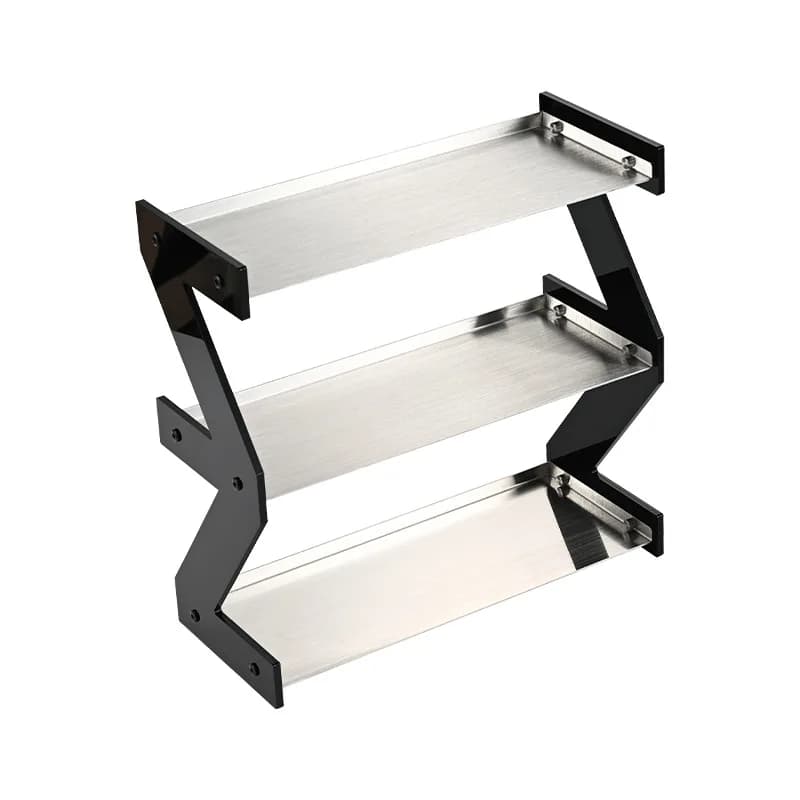 Stainless steel shelf Acrylic desktop water cup holder Cup storage rack Living room bay window Office perfume rack