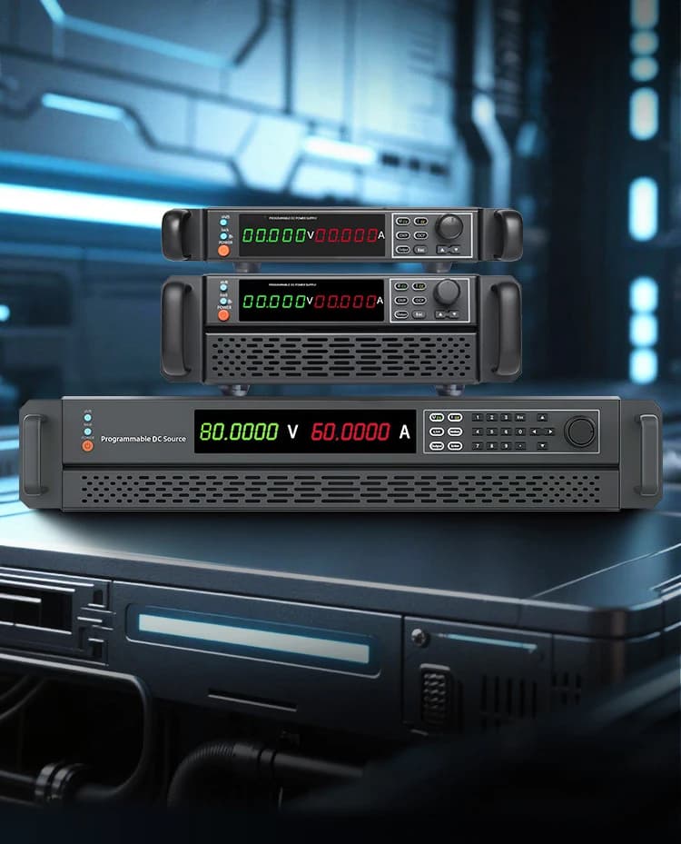 2-1/2U Five-digit Digital Tube Display CC/CV 2000W Rack-Mounted DC Programming Power Supply 0-30V 0-50A
