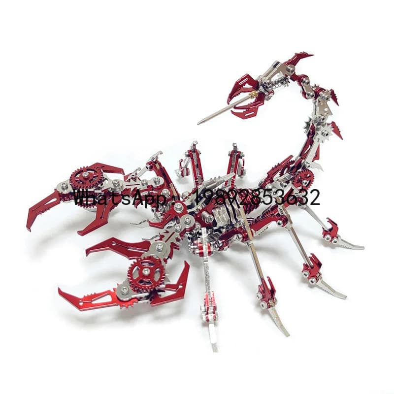 ZZ Red Scorpion Metal Assembly Model Mechanical Assembly Creative 3D Puzzle High-Difficulty Toy