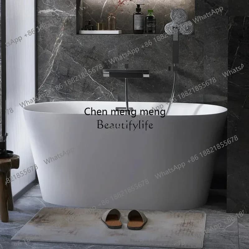 Artificial stone acrylic double bathtub adult home surfing massage constant temperature heating