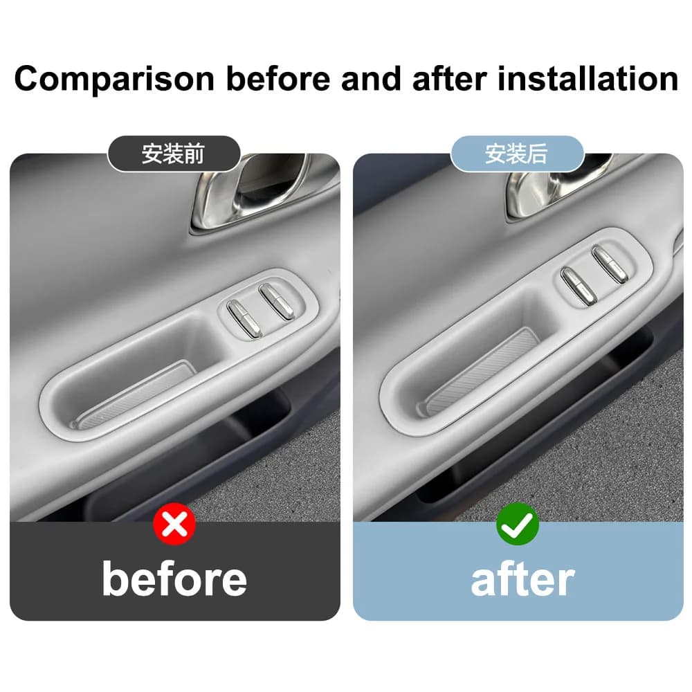 4 Pcs Silicone Pad For Door Glass Lifting Button Interior Accessories Fit For Leapmotor A10 Scratch-resistant And Wear-resistant