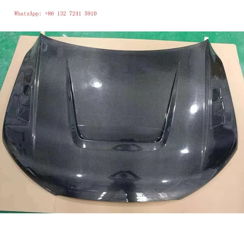 High Quality Carbon Fiber Vent Bonnet Hood Engine Car Front Valve Cover For  A4S4 B8.5，100% tested well