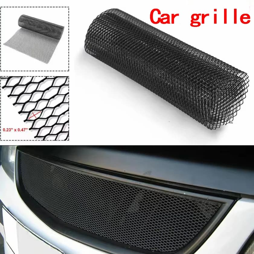 1pc For Audi Honda Car Front Bumper Grille Mesh Vent Tuning Rhombic Grill Mesh Sheet Metal Alloy Net For Toyota BMW Volkswagen