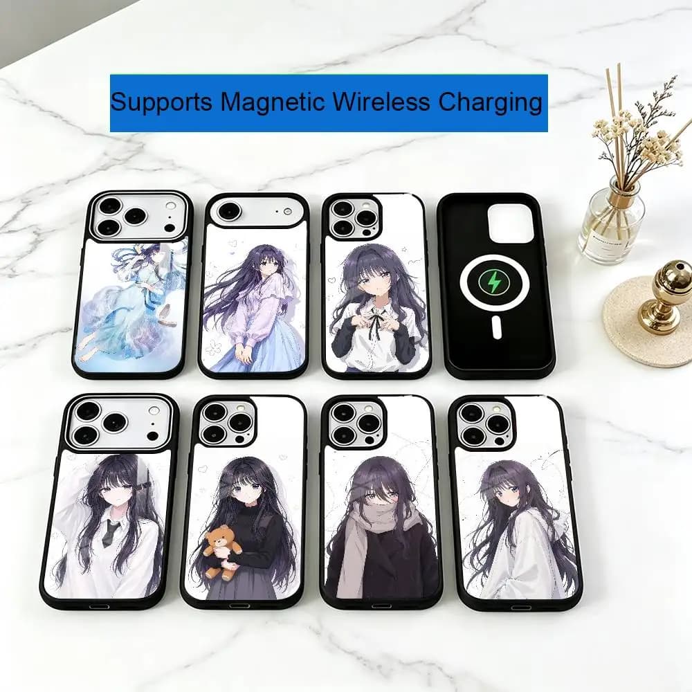 Kaoruko Waguri Transparent Phone Case For iPhone17,16,15,14,13,12,11 Plus,Pro Allows magnetic wireless charging