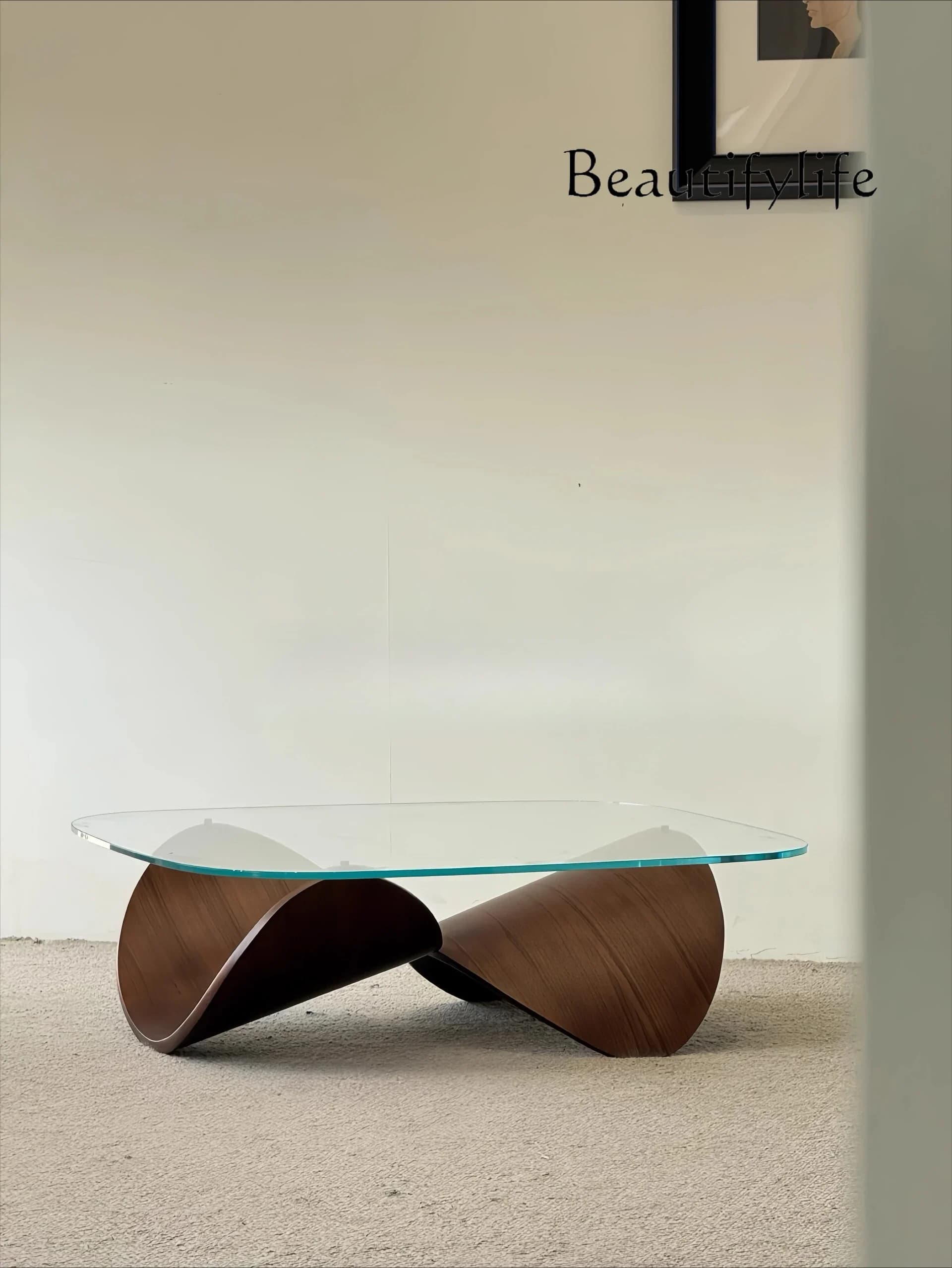 BJ Medieval Style Solid Wood Coffee Table Designer Home Living Room Round Coffee Table Art Tea Table