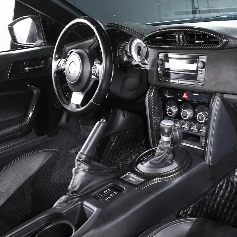 For Toyota 86/Subaru BRZ 2012-2020 ABS Carbon Fiber Interior Kit Dashboard Center Console Gear Shift Panel Cover Trim Stickers