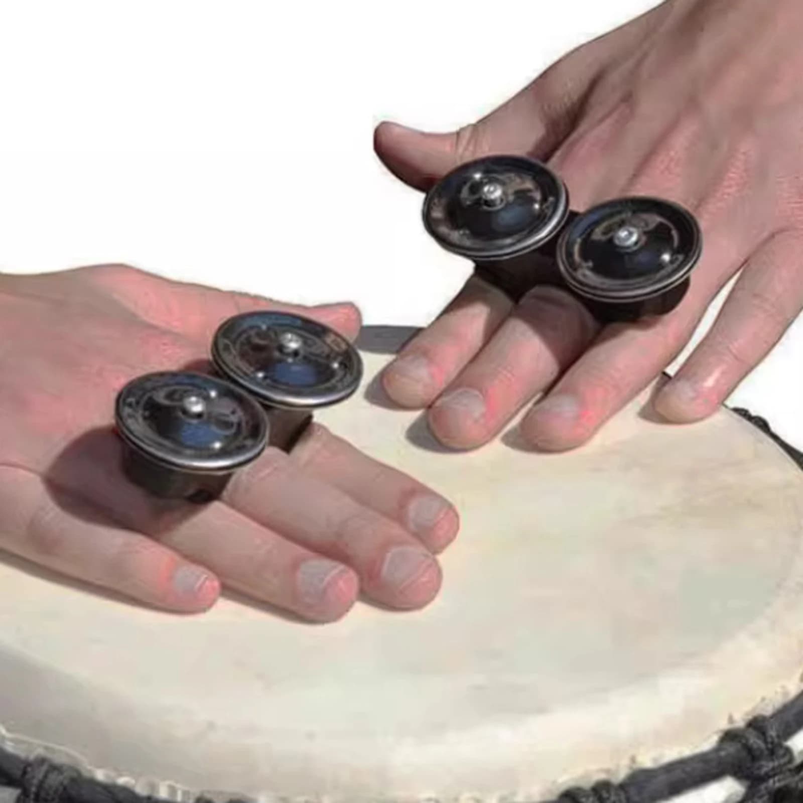 【Hot】Finger Tambourine Handheld Finger Bells Children Musical Educational Tambourine Percussion Instruments For Games KTV Party