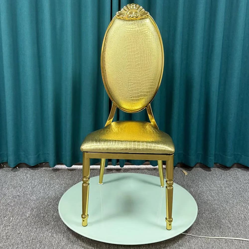 Hot Selling Rental Stackable Wedding Event Chair Decoration Banquet Party Furniture Stainless Steel Chairs