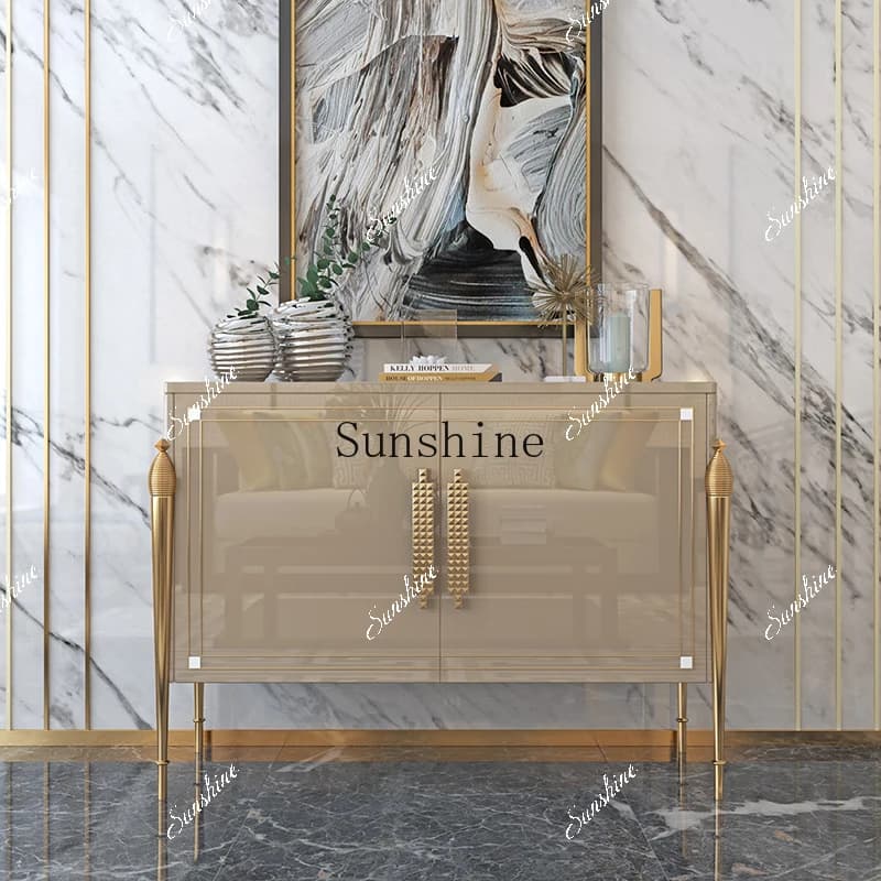 Modern simple tea cabinet partition living room entrance foyer cabinet   FT