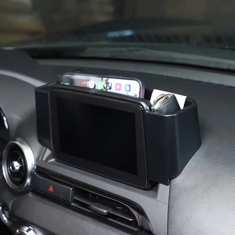 For Mazda MX-5 Miata ND 15-26 ABS Center Console Dash Storage Box Navigation Screen Rear Storage Tray Interior Car Accessories