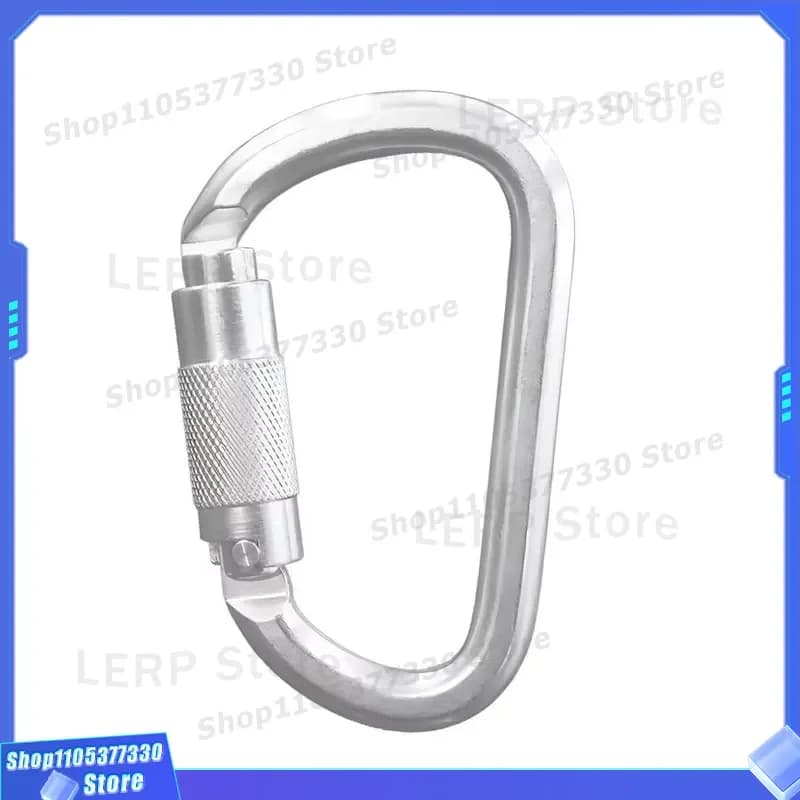 Heavy Duty Spring Hook Lock Mountaineering Buckle Twist Lock Carabiner for Outdoor Climbing Hiking Camping Gear Safety Clip
