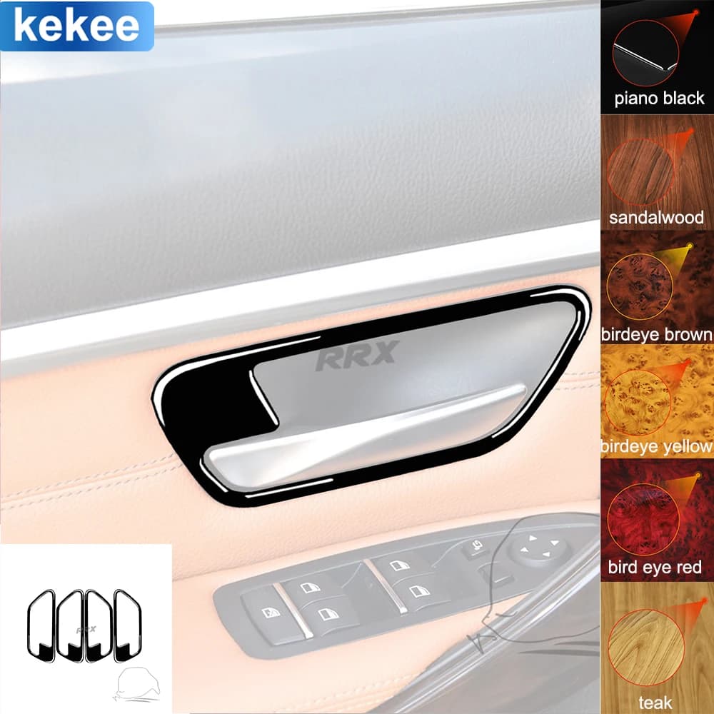 For BMW 3 Series F30 F34 2013 2014 2015 2016 Door Handle Bowl Trim Frame Cover Soft Piano Black Sticker Car Interior Accessories