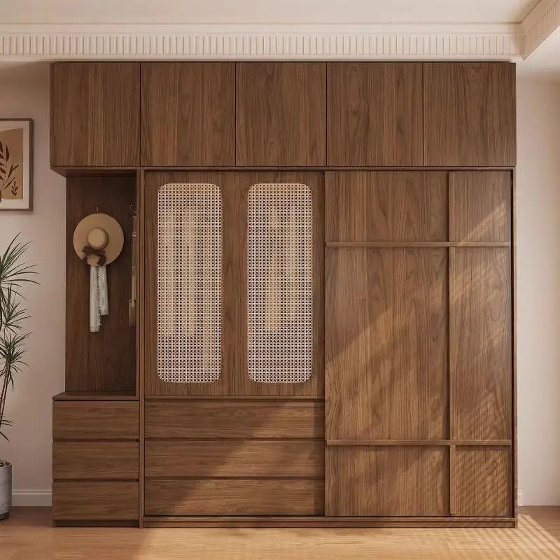 Japanes Vintage Wardrobe Closet Tall Divider Organizer Open Wardrobes Closet Display Wooden Armarios De Ropa Room Furnitures