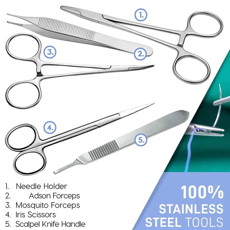Student Nursing Training Kit Surgical Silicone Skins Suture Pad Anatomical Model for Surgical Practice  Schools