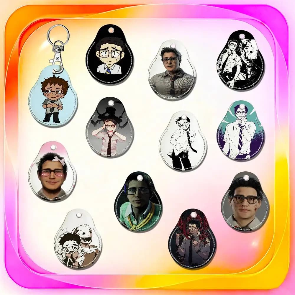 For DBD Dwight Fairfield For Air Tag Case Card Holder Keychain ID Badge Credit Bank Access For AirTag Case Shell