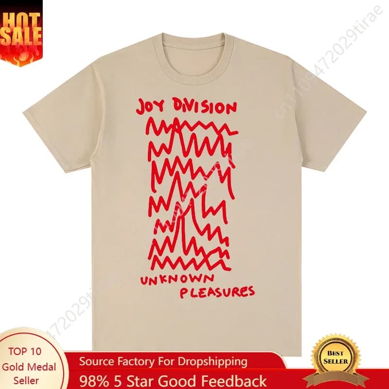 Unknown Pleasures by Joy Division (1979) silk T-shirt Cotton Men T shirt New TEE TSHIRT Womens Tops Unisex