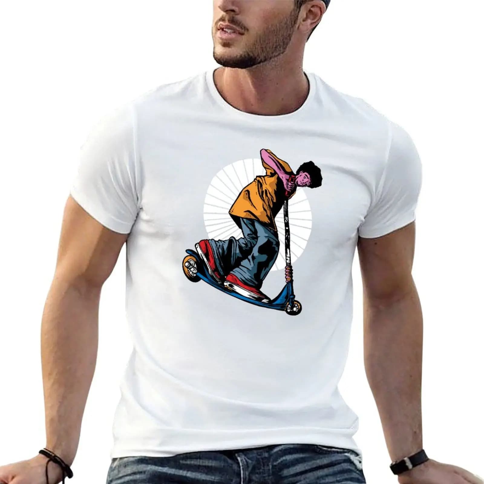Kick scooter boy T-Shirt customs cute tops t shirts for men