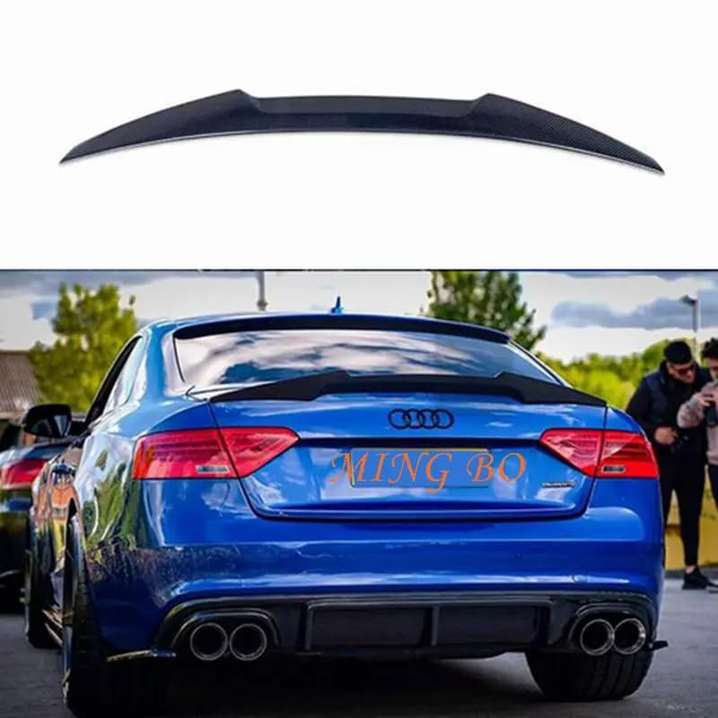 FOR Audi A5 4 Doors 2 Doors 2009-2016 M4 Style Carbon Fiber / Forged Carbon Fiber Rear Trunk Spoiler（Not for S5 RS5）