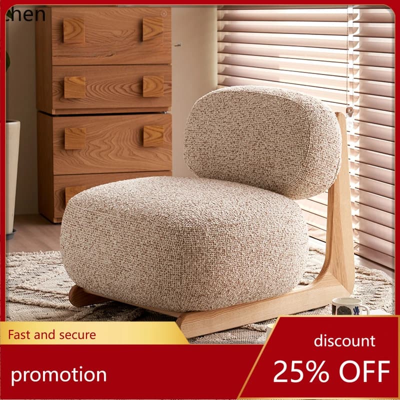 CZ leisure chair Italian fabric floor cotton and linen modern single sofa chair home decoration accessories