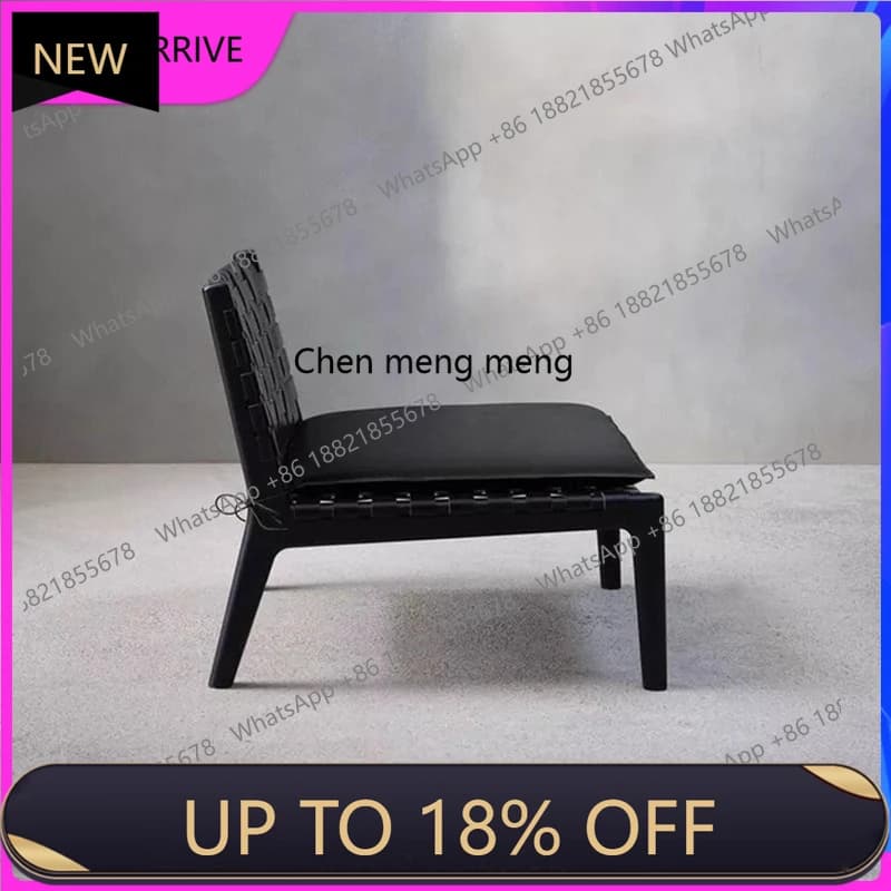 C88 Braided rattan single sofa, simple living room sofa chair, creative light luxury retro leisure chair