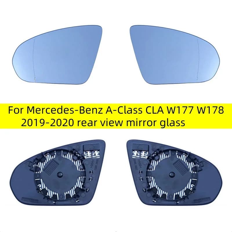 For Mercedes-Benz A-Class CLA W177 W178 2019-2020 rear view mirror glass Car Left/Right Side Heated Mirror Glass Suitable