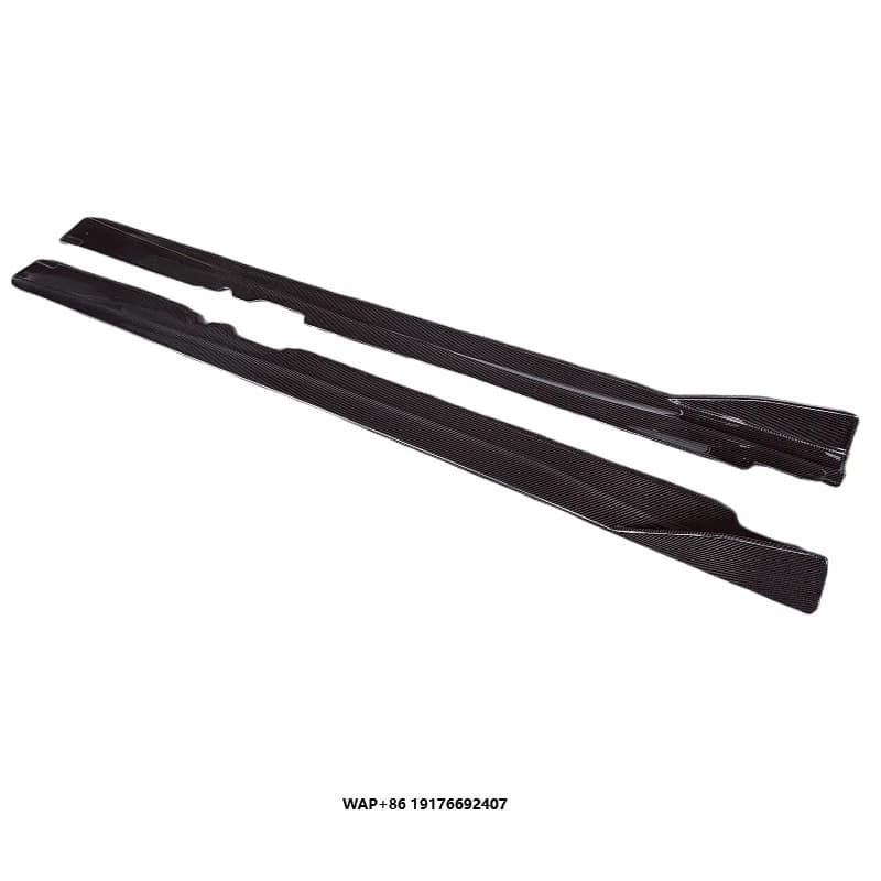 True Carbon Fiber RZ Style Side Skirts  Side Lower Spoilers for 2013+ F12 Body Kit Front Bumper Edge Rear Diffuser