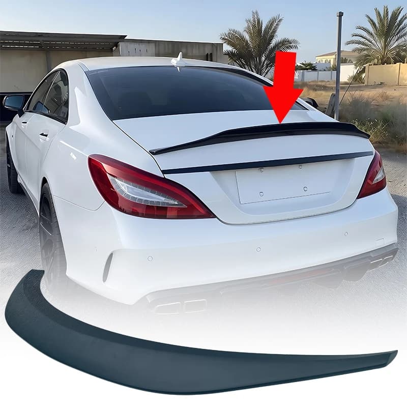Spoiler Wings For Mercedes Benz W218 CLS 2012 2013 2014 2015 2016 2017 2018 Car Rear Trunk Boot Lip Wing Auto Exterior